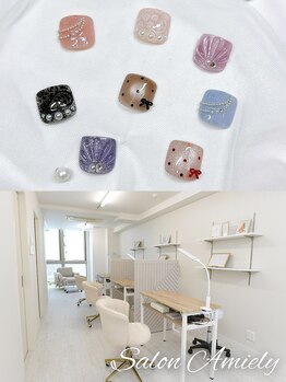 サロン アミリー(Salon Amiely)の写真/隠れ家プライベート空間で叶う、極上フットケア体験☆自慢のフットネイルで心まで満たされるひとときを♪