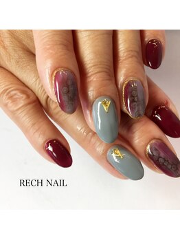 レッシュネイル サロンアンドスクール(RECH NAIL salon&school)/ひそかにパイソン柄☆