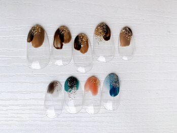 ロア ネイル(Loa_Nail)/ぬりかけニュアンスネイル