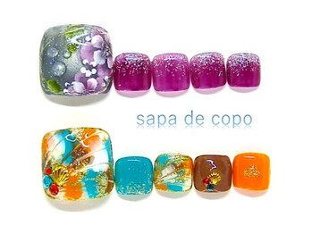 本八幡ネイルサロン サパ デ コポ(sapa de copo)の写真/フット定額が甘皮ケア込￥5999トレンド150デザインから選べる！手足セット定額も超得☆