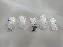 アイネイルズ 恵比寿店(I nails)/オーロラホワイトラメ8500円