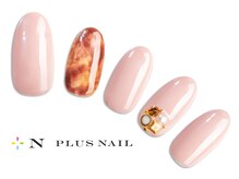 プラスネイル 銀座中央通り店(PLUS NAIL)/【124】べっ甲×シンプル¥6,039