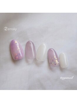 たゆ ネイル(たゆnail)/パープル・キラキラネイル☆