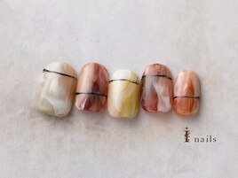秋冬カラーニュアンスネイル
