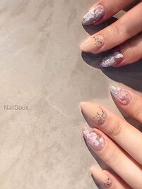 ☆ホワイトフラワーネイル☆