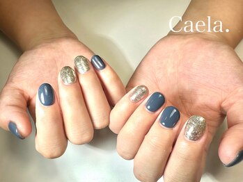 カエラ(Caela)/ネイビー ワンカラーネイル