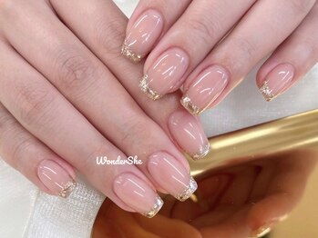 ワンダーシー(WonderShe)/ガラスフレンチネイル