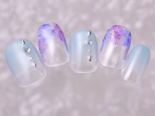 アイネイルズ 町田店(I nails)/梅雨フラワーグラデネイル8980円