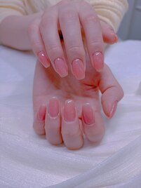 ワンカラー　ピンクネイル