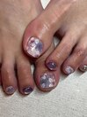【フット】紫陽花ネイル