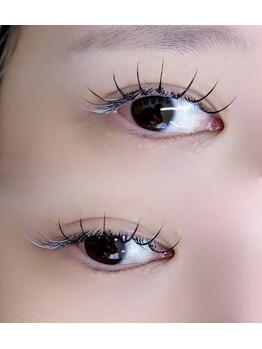 アルボ 海田店(arvo)の写真/【目元にも個性を☆】透け感が可愛い人気のブラウンやポイントカラーなど、種類豊富に取り揃えております♪