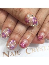クリスタルネイル ボンベルタ橘店(CRYSTAL NAIL)/フラワーネイル