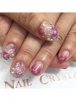 クリスタルネイル ボンベルタ橘店(CRYSTAL NAIL)/フラワーネイル