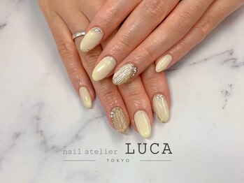 ネイルアトリエルカ(nail atelier LUCA)/W-5 イエローマグネットネイル