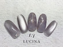 ネイルスタジオ ルキナ(LUCINA)/H-745大人桜ホロネイル