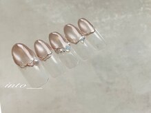 ネイルサロン イントゥ(into_)/マグネット　フレンチ　ミラー