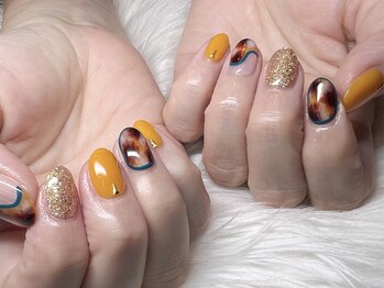 オーク 兵庫(OAK)/べっ甲ネイル＊°°