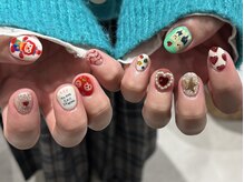 メロー(mellow)の雰囲気（ビジューネイル/タイダイネイル/手描きアート/ショートネイル）