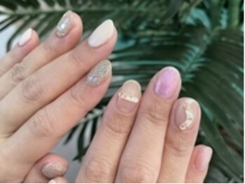 うねうね春ネイル