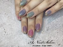 エーネイルサロン プラーカ本店(A-Nail Salon)/　ミラーフレンチ　