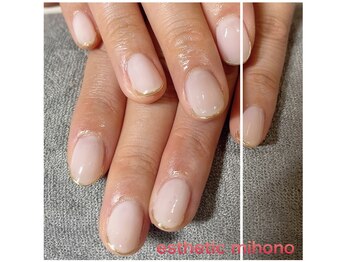 ワンカラー＋ミラーネイル