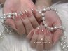 〆《HAND自爪》大人気チークネイル　¥7500