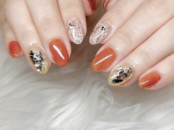 モカ 心斎橋(moca by Lee)/秋ショートネイル