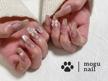 モグネイル(Mogunail)/韓国っぽネイル/リボンネイル