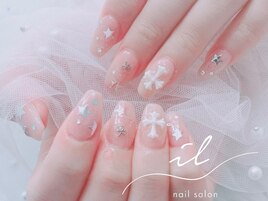 クロス×星×ワンホンネイル