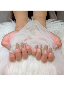 韓国っぽ/ツイードネイル/マット