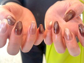 奥行きマグネット/カフェオレ