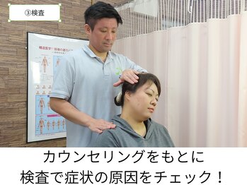 整体院あゆむ/動きの検査を行い症状を確認