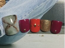 ネイルサロン リリオ(Nail Salon Ririo)/大理石風フットネイル