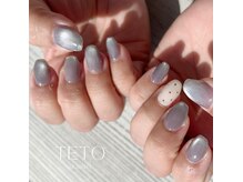 テト ネイルアンドアート 岐阜茜部(TETO)/マグネット+ラメライン