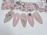 【初回オフ無料】韓国風華やかコース片手アート3本～5本目安)7500円～8000円