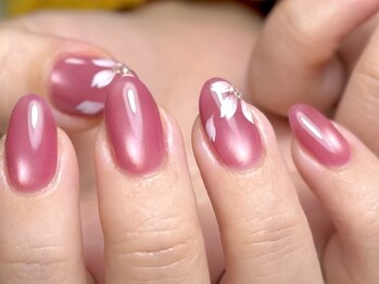 ピンクマグネット×桜アート