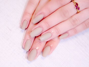 ラルネイル 大宮(Lull. nail)/*グレージュ*マットワンカラ*
