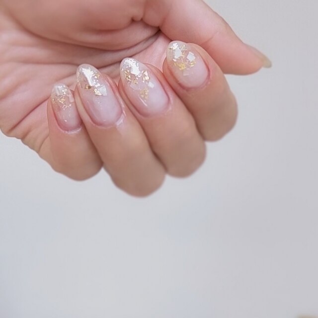 【担当佐藤】-HAND‐定額Aコース〇クリア+アート/ワンカラー\6900
