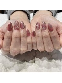 ハートミラーネイル