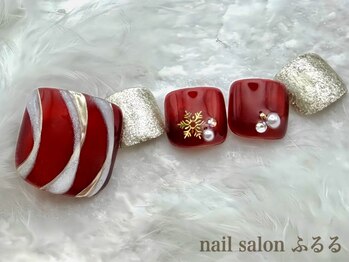 ネイルサロン ふるる 大須店の写真/100種類以上の豊富なデザイン”フットミディアム¥8800”で季節を選ばずいつまでもフットネイルを楽しめる◇