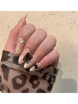 シエルビューティークロップ(Ciel Beauty CROP)/蝶々ネイル☆