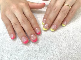 【パラジェル】カラフルフレンチ