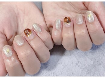 アトリエ ハルミナ(atelier harumina)/べっ甲ネイル/パール