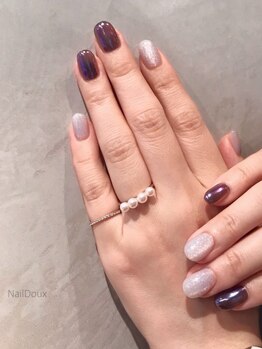 ネイル ドゥ 岡山駅前店(Nail Doux)/ミラー＆マグネットネイル