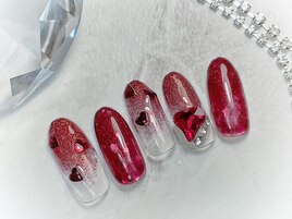 バレンタインネイル