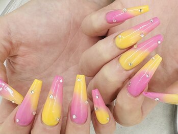 キャリコ(calico)/【スカルプ】オレンジ×ピンク