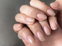 アロナ ネイルサロン アンド スクール(alona)/透明感のあるツヤツヤフレンチ＊