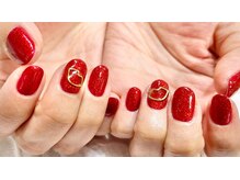 ネイル シスター(nail sister)/レッドリップネイル