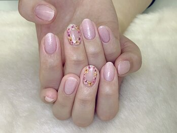 エクリ 日暮里店(Ecrit)/春ネイル：押し花