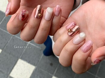 サトリネイルルーム 西宮北口(satori nail room)/いちごミルク＊
